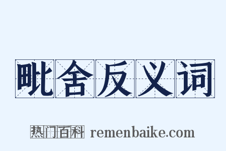 毗舍反义词是什么意思的图片
